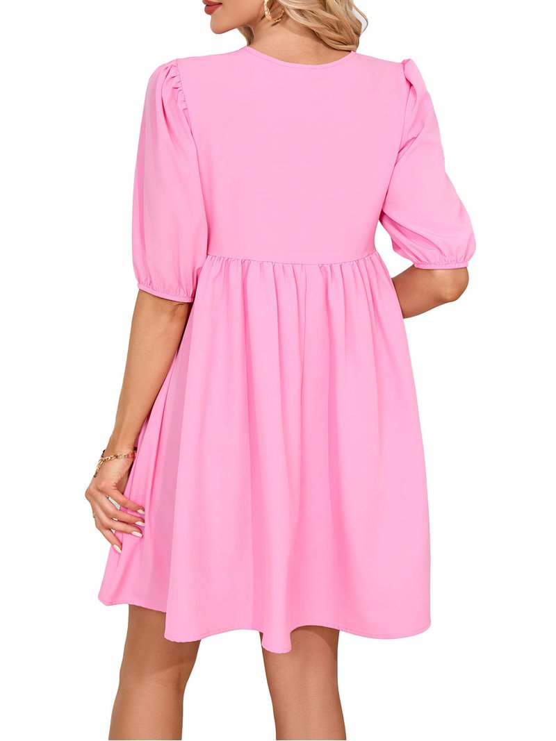 pink maternity dress short Angel Maternity Snap Front Body-Con Maternity dress Pink