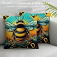 thumbnail image 3 of Leisuo Spring Cartoon Mouse Decorative Throw Pillow Covers, Yellow Black Stripes Cushion Case Decor, Kind Polka Dot Home Decoration for Sofa Couch, 3 of 5