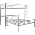 thumbnail image 7 of Harper & Bright Designs Twin Over Full Metal Bunk Bed with Desk, Ladder and Quality Slats for Bedroom, Metallic Silver, 7 of 7
