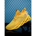 thumbnail image 2 of Men Letter Graphic Breathable Lace-Up Front Running Shoes, Sporty Outdoor Sneakers School Shoes, 2 of 4