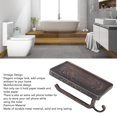 thumbnail image 4 of Zinc Alloy Tissue Holder, Vintage Design Multi Functional Toilet Paper Holder with Shelf for Bathroom, 4 of 8