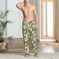 thumbnail image 5 of Uemuo Jungle Animals Pattern Men's Wide Leg Palazzo Lounge Pants with Pockets Light Weight Loose Comfy Casual Pajama Pants-Large, 5 of 9
