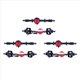 thumbnail image 1 of 3X Eje Delantero y Trasero de Metal para C14 C24 C34 C44 B14 B24 1/16 RC Car Upgrades Parts Accessories,Negro, 1 of 5