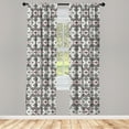 thumbnail image 3 of Ambesonne Abstract Curtains, Geometric Aztec Ethnic, Pair of 28"x63", Grey Pearl Pale Pink, 3 of 5