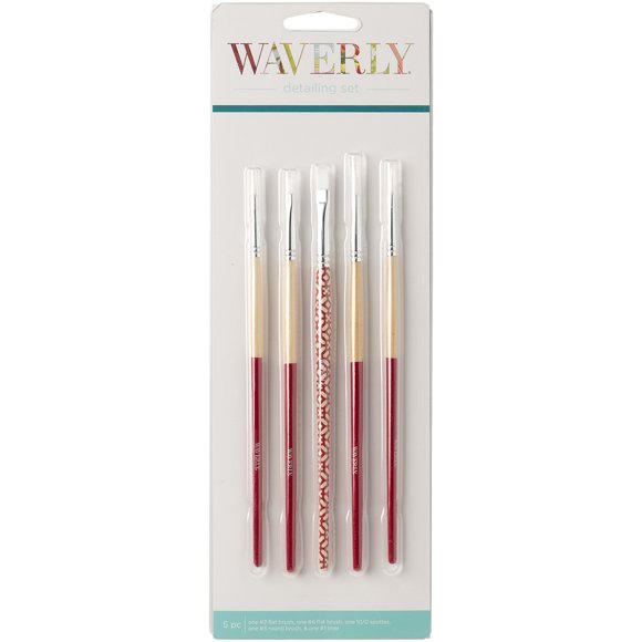 Waverly Brushes Detailing Set 5/Pkg-