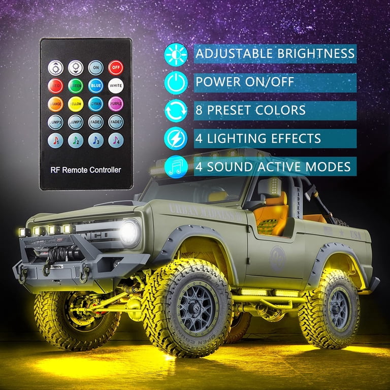 6Pcs Car RGB LED Underglow Light Smart Neon Accent Strip Kit Dream 6Pcs Car RGB LED Underglow Light Smart Neon Accent Strip Kit Dream