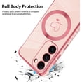 thumbnail image 3 of for Samsung Galaxy S23 Plus 5G Case [Support Magsafe] Love Heart Pattern Magnetic Plating Luxury Elegant Case Camera Protector Soft TPU Shockproof Corner Back Cover -Pink, 3 of 11