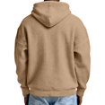 thumbnail image 4 of Oversized Full Zip Hoodies Mens Long Sleeve Drawstring Hooded Sweatshirt Baggy Waffle Knit Fall Winter Drawstring Athletic Jackets for Men, 4 of 5