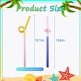 thumbnail image 2 of Pailles en Verre Pliées Réutilisables, Pailles en Verre pour Smoothies, Boissons, Shakes, Jus, 2 Packs (Multicolore), 2 of 5