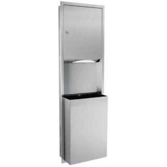 Gamco-TW-1 -Recessed Towel Dispenser and Waste Receptacle Combination, 12-gal.