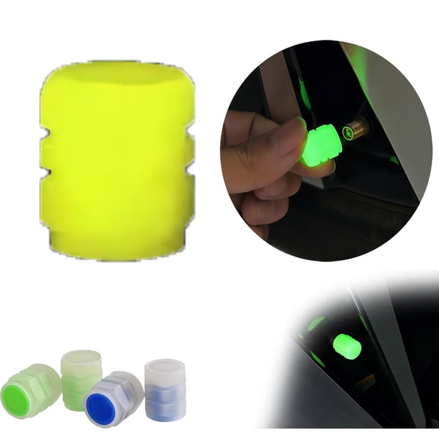 Fluorescent Tire Caps Universal Fluorescent Car Tire Caps Glow In The Dark Tire Caps Tire Caps Light Up Fluorescent Car Tire Caps Accessories Decoration