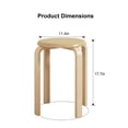 thumbnail image 3 of Stackable Stools, Bentwood Stools, Nesting Chairs&nbsp;Set of 4 Round Backless School and Kitchen Stools, Anti-Slip Felt Pad, Natural, 18 Inch Height, Space-Saving Design, 3 of 10