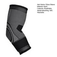thumbnail image 7 of Huanledash 1Pc Elbow Compression Sleeve with Fastener Tape High Elastic Breathable Pain Relief Weightlifting Sports Tennis Elbow Brace, 7 of 7