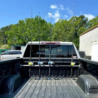Extreme Max 6-Rod Aluminum Pivoting Fishing Rod Holder for 2"" Hitch  Receivers" - Walmart.com