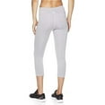 thumbnail image 3 of Reebok Womens Branded Capri Compression Athletic Pants, Grey, Small, 3 of 5