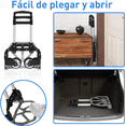 thumbnail image 2 of Diablito De Carga Plegable De Aluminio, Portátil Ajustable Xtellar Color Negro, 2 of 3