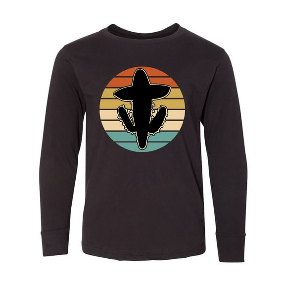 Inktastic Cactus Cinco De Mayo Vintage Long Sleeve Youth T-Shirt
