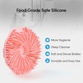 thumbnail image 4 of Okaka Silicone Body Scrubber Exfoliating Shower Bath Brush 2 Pack (Grey & Pink), 4 of 6