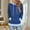 Blue, variant on Women's Color Blocked Fashionable Loose Casual Long Sleeved Pocket Hooded Sweatshirt Top, Pullover Hoodie with Contrast Design for Street Style and Comfortable Daily Wear
