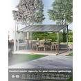 thumbnail image 2 of Lumiparty 12'x14' Outdoor Wall Mounted Gazebo, Hardtop Pergola, Aluminum Frame Awnings Lean-to Patio Pergola for Backyard Deck, 2 of 8