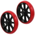 thumbnail image 1 of Raindrops 2 Pcs Roues de Chaise de Rechange Rouges pour Panier d'Épicerie Chariot de Magasinage Marchette Fonctionnement Fluide et Silencieux, 1 of 6