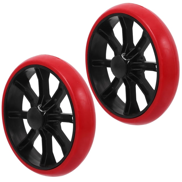 Raindrops 2 Pcs Roues de Chaise de Rechange Rouges pour Panier d'Épicerie Chariot de Magasinage Marchette Fonctionnement Fluide et Silencieux