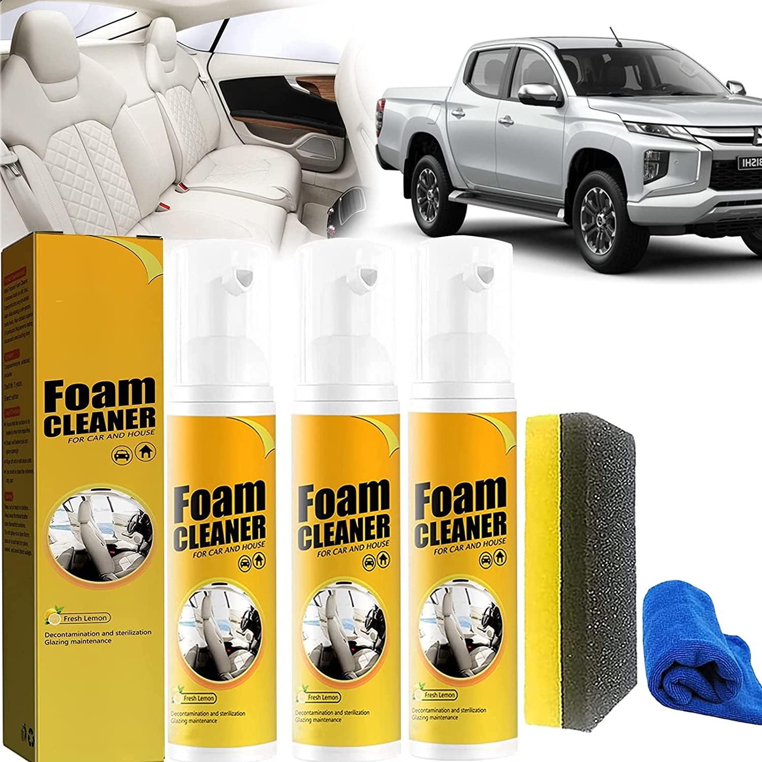 Car Magic Foam Cleaner All Purpose, Car Seat Cleaner Foam Cleaner for