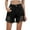 Black, variant on Light Wash Jean Shorts! Women's Casual Ripped Fringed Hairy Denim Shorts with Street Personality and Trendy Hot Pants Mid Rise Jean Shorts Blue XL