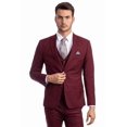 thumbnail image 2 of Men's Sean Alexander Suits Burgundy Two Button Slim Fit Suit From Size 42 Long, 2 of 2