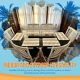 thumbnail image 7 of Island Retreat All-Weather Outdoor Reversible Table Mat - Champagne and White Stripe - Set of 6, 7 of 7