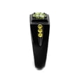 thumbnail image 4 of Men's 1 Ct Olivine Green Cubic Zirconia Stainless Steel Black Ion Plated Ring Size 11, 4 of 5