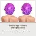 thumbnail image 2 of Yiaed Purple Glitter Print Satin Bonnet Silk Bonnet Hair Bonnet for Sleeping Hair Bonnets, 2 of 6