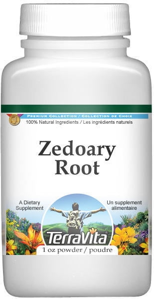 TerraVita Zedoary Root (Wild Turmeric) Powder, (1 oz, 1-Pack, Zin: 512626)