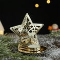 thumbnail image 4 of Luoshdecor Candle Tea Light Holder,Metal Star Snowflakes Tree Tabletop Candle Holder for Holiday Party Decorative 4.3 in, 4 of 6