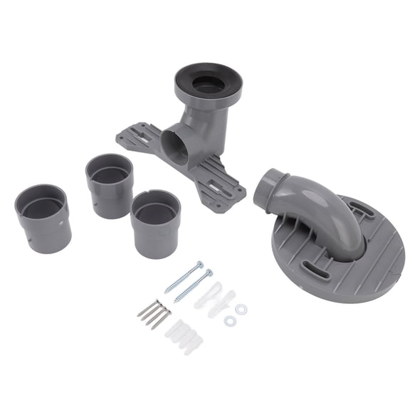 BIMZUC Thickened PP Toilet Pipe Shifter with Rubber Seal Ring – 250‑400 mm Displacement, Vacuum‑Type Drainage, Easy Install