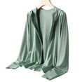 thumbnail image 4 of Hcyirli Women's UPF 50+ Hooded Sun Jacket Ice Silk Lightweight Long Sleeve Zip Up Outdoor Wear for Hiking and Summer Activities Green L, 4 of 4