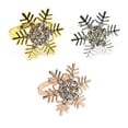 thumbnail image 4 of Naiovety Ajuste de la Decoración Navidad Copo de nieve Diseño Servilletas Círculos Toalla Hebilla para la familia occidental Hotel Boda Fiesta Mostrada Oro rosa Naiovety HA060540-03, 4 of 6