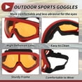 thumbnail image 5 of Unique Bargains Motorcycle Riding Goggles PC PU Cycling Sunglasses Orange Lens Red Frame, 5 of 6