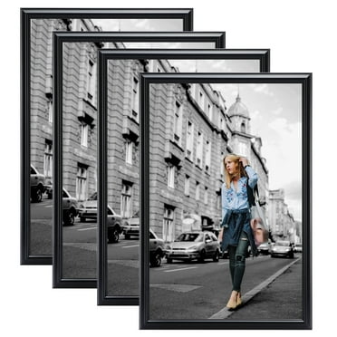 Giftgarden 11x17 Picture Frame Set of 4, Wall Mount Black Poster Frames for 11 x 17 Inch Photo Dispaly