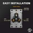 thumbnail image 5 of ELEGRP 50 Amps Range Power Receptacle,125/250V Flush Mounting Power Outlet, NEMA 10-50R, Straight Blade Range Outlet, Non-Grounding, 3 Pole 3 Wire, UL Listed, 1 Pack, 5 of 7
