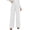 White, variant on Gytharion Women's High Waisted Dress Pants Solid Color Casual Wide Leg Pants with Buttons Elastic Waist Trousers