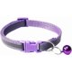 thumbnail image 2 of 2-Pack Footprint & Reflective Cat Collar With Bell Basic Dog Cat Collar Buckle Adjustable Polyester Cat Dog-Light Purple, 2 of 3