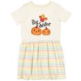 thumbnail image 3 of Inktastic Big Sister Pumpkins with Fall Leaves Girls Toddler Dress, 3 of 5