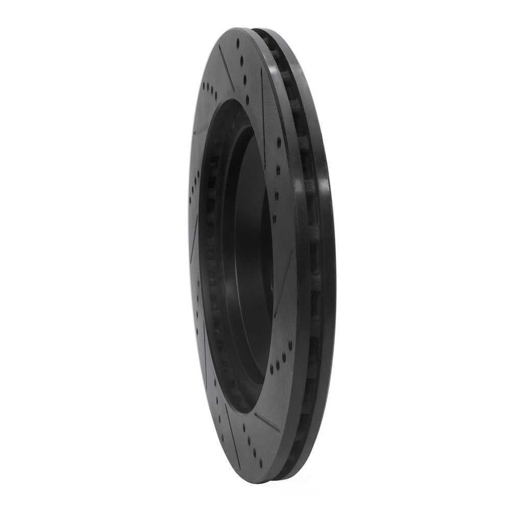 Dynamic Friction Company 633-63113L DFC Brake Rotor - Drilled And Slotted - Black