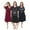 Set1, variant on 3 Pack Nightgowns for Women Plus Size V Neck Printed Sleepwear Loose Comfy Night Gown