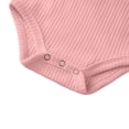 thumbnail image 5 of Ytobaz Newborn Baby Onesie Ribbed Short Sleeve Bodysuit Henley Button Down Onesie Solid Basic Jumpsuit Infant Toddler Comfy Summer Clothes One Piece Onesie Daily Wear Watermelon Red 12-18 Months, 5 of 5