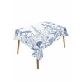 thumbnail image 2 of Blue Flower Plant Tablecloth Rectangle Table Cloth 52x70, Waterproof Tablecloth Outdoor Table Cloth, Retro Country Tree Branch Leaves Washable Table Cover for Kitchen Dinning Party, 2 of 8