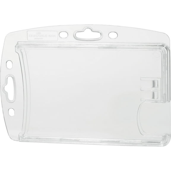 DURABLE Shell style Dual ID-Card Holder, Vertical Or Horizontal Orientation, 0.35" x 4" x 2.75 ", Clear (892419)