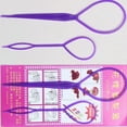 thumbnail image 2 of Topsy Tail Hair Tool Hair Pull Through Tool Hair Loop Styling Tool - Ponytail Maker Loop Braiding Hair Supplies, 2 of 3
