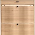 thumbnail image 6 of Shoe Cabinet, Shoe Storage Organizer Cabinet with 2 Flip Wavy Line Drawers, Freestanding Shoe Rack with Adjustable Shelf for Entryway, 6 of 6